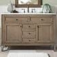 James Martin Vanities Chicago 48" Single Bathroom Vanity in Whitewashed Walnut with 3 cm Carrara White Marble Top and Rectangular Sink, , large