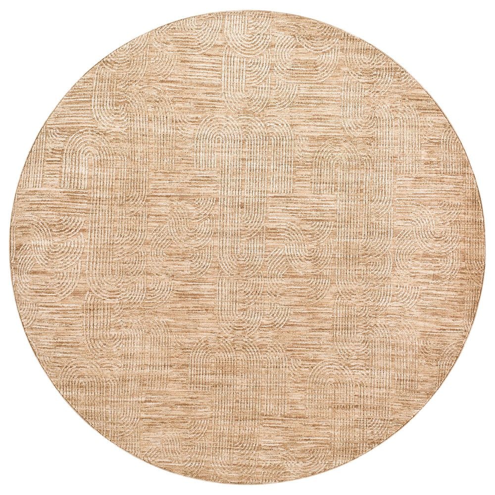 Surya Masterpiece MPC-2310 Beige, Tan and Medium Brown 7"10" Round Area Rug, , large