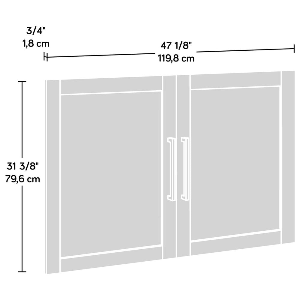 Sauder Bundled Cabinet with Faux Stone Top &amp; Doors, , large