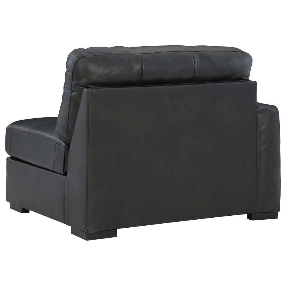 Ashley Brindley Pier 5-Piece Stationary Symmetrical Leather Sectional in Fog, , large
