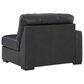 Ashley Brindley Pier 5-Piece Stationary Symmetrical Leather Sectional in Fog, , large