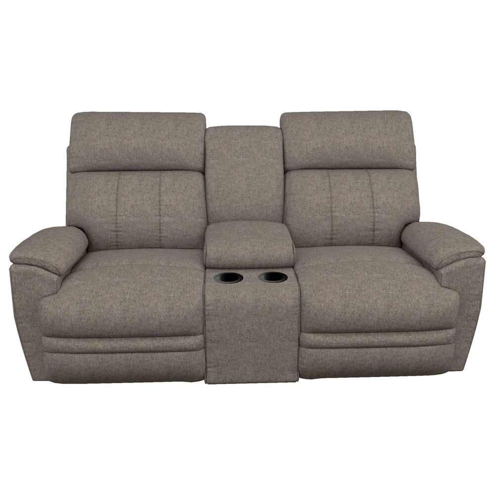 LaZBoy Talladega Manual Reclining Console Loveseat in Granite NFM