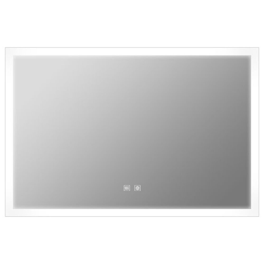 Lexora Home Aurorium 48" x 32" LED Vanity Mirror in White, , large