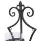 Maple and Jade 31" Single Fleur De Lis Indoor/Outdoor Wall Mount Candle Holder in Weathered Black, Copper and Clear, , large