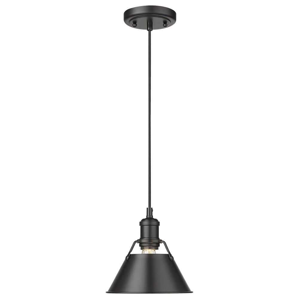 Golden Lighting Orwell 1-Light Small Pendant in Matte Black, , large