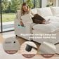 HOMLUX 107.87" Ultra-Comfort Chenille Sectional Sofa Set in White, , large