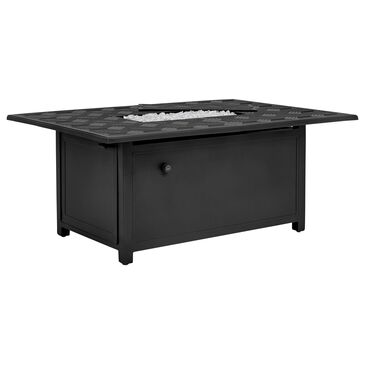 Winston Merge 36" x 52" Rectangular Fire Table with Clear Glass Fire Media in Pewter, , large