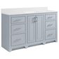 37B Lucerne 60" Single Bathroom Vanity in Soft Blue with Marble Top and Backsplash, , large