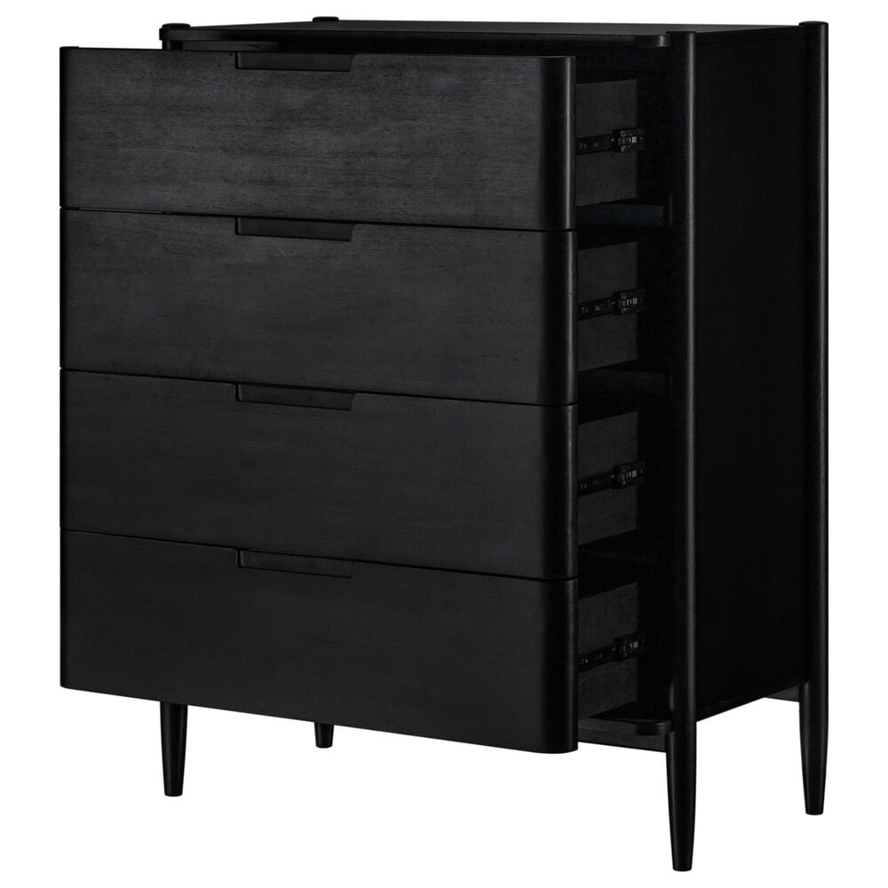 Marquette Interiors Casal 4-Drawer High Chest in Black, , large