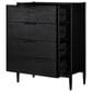 Marquette Interiors Casal 4-Drawer High Chest in Black, , large