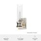 Hunter Lenlock 1-Light Wall Sconce with Seeded Shade in Brushed Nickel, , large