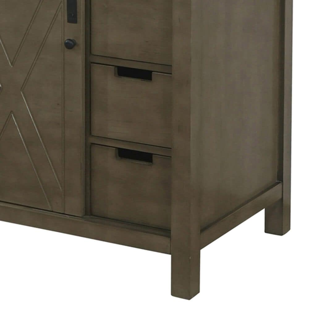 Lexora Home Marsyas 30&quot; Single Bathroom Vanity in Rustic Brown with 2 cm White Cultured Marble Top and Rectangular Sink, , large