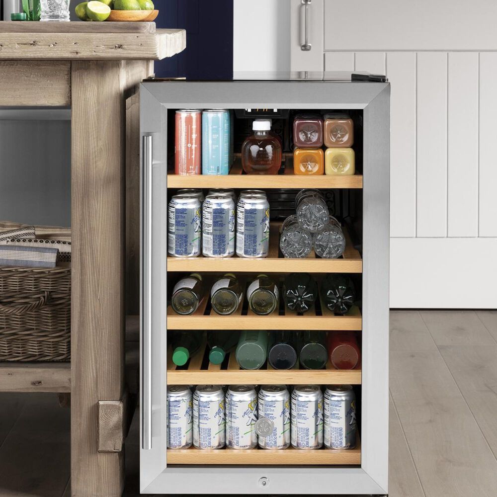 GE Appliances 19&quot; Beverage Center in Stainless Steel, , large