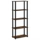 HOMLUX 5-Tier Display Rack in Amber Pine and Black, , large