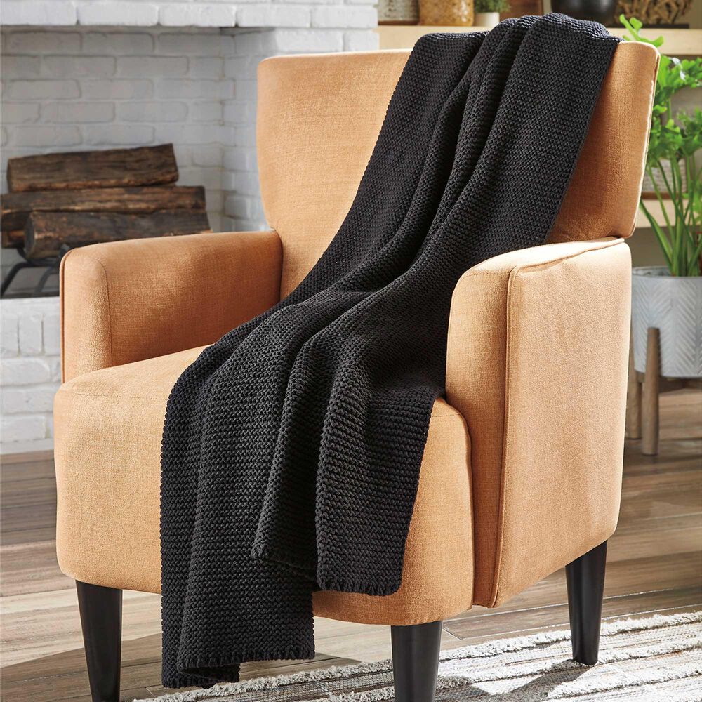 Signature Design by Ashley Eleta Throw in Black, , large