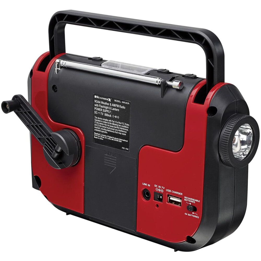 iLive Direct Tuning AM / FM Weather Band Radio with Flashlight and Lantern, , large