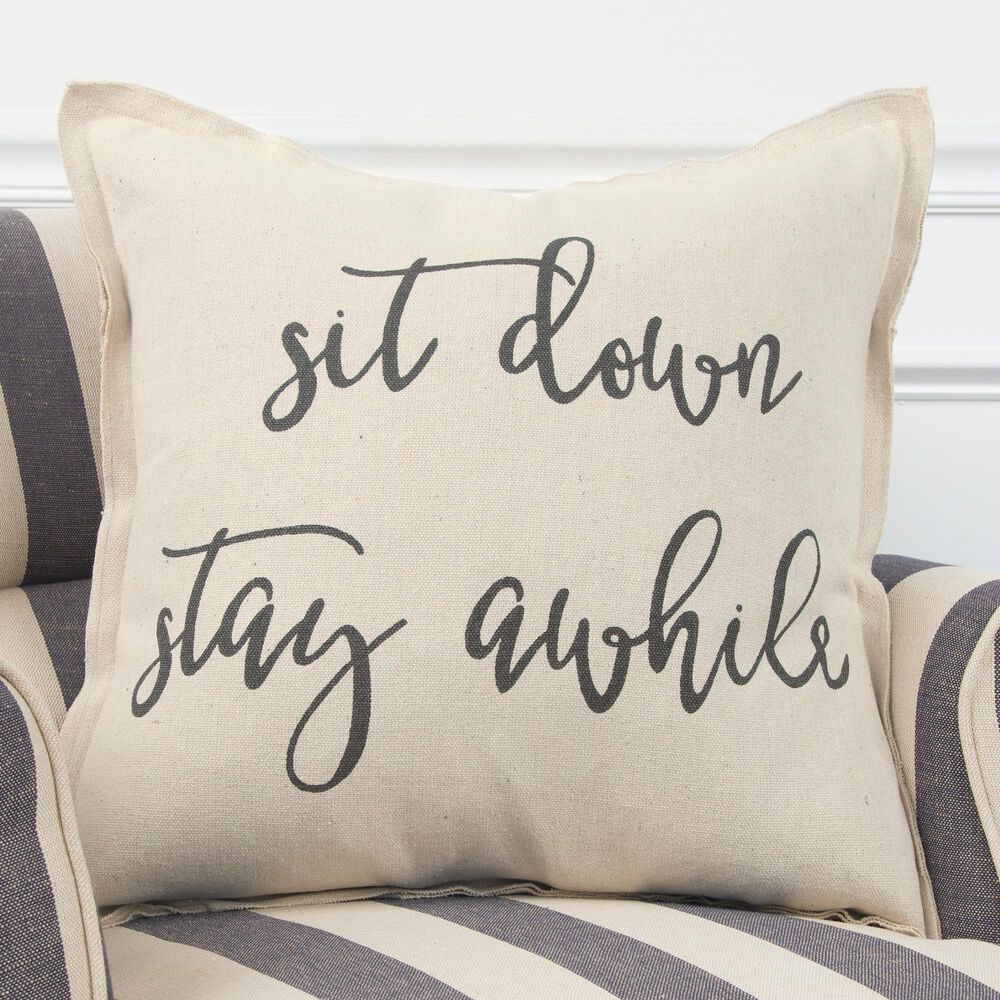 Rizzy Home Sentiment 20" Pillow Cover in Natural, , large