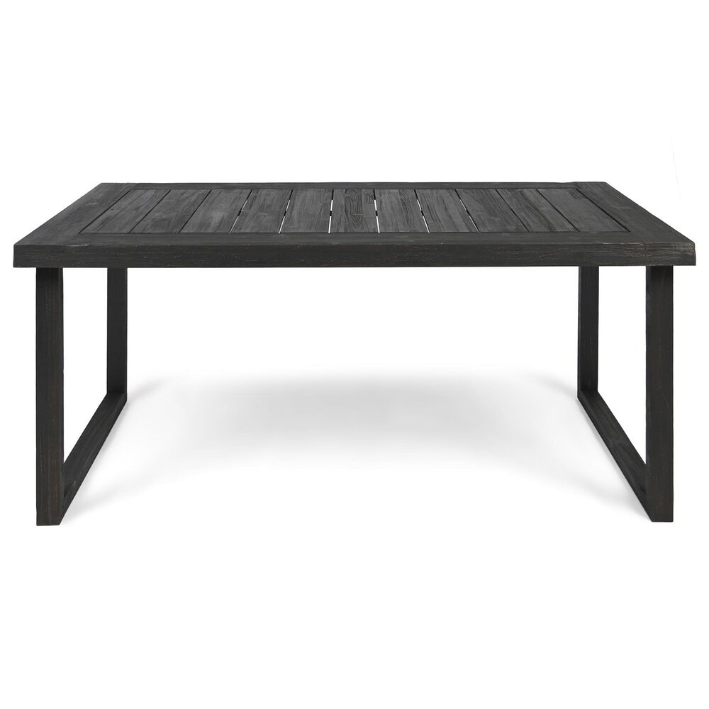 Hearth and Haven 6-Piece Outdoor Dining Set with Light Grey Cushions in Dark Grey, , large
