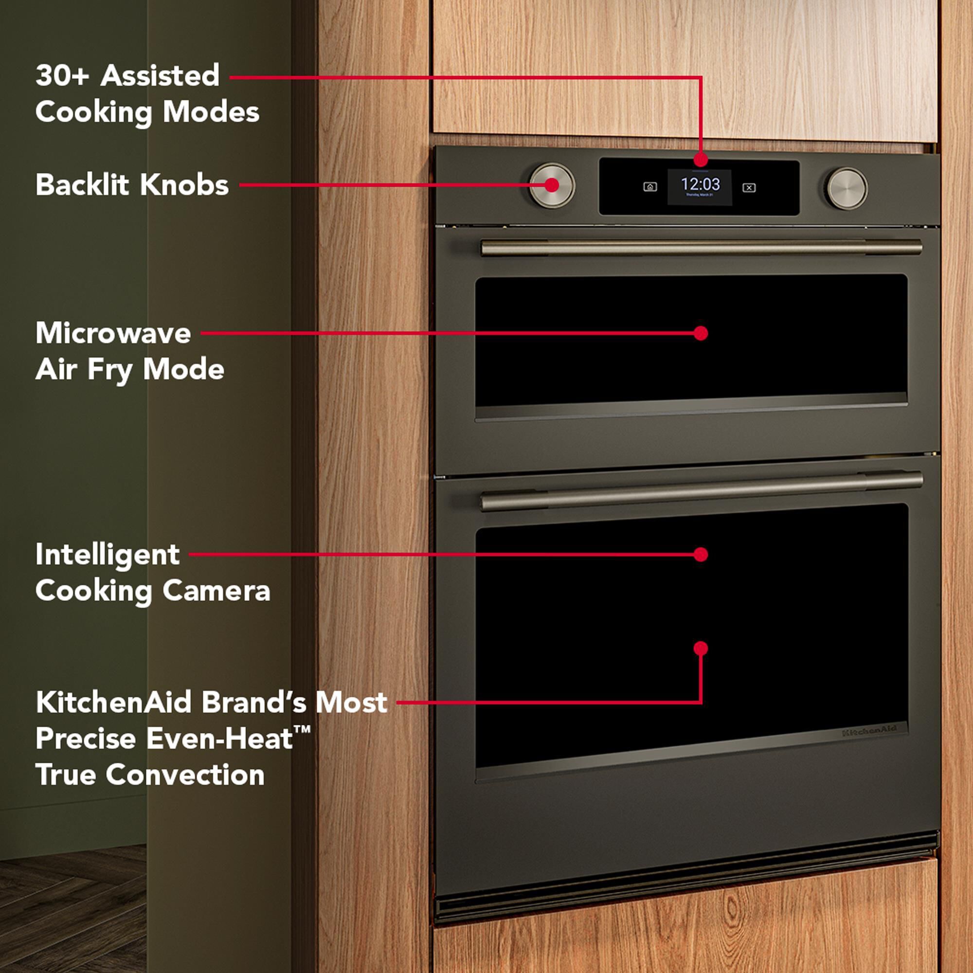 KitchenAid 6.4 Cu. Ft. Smart Electric Combo Wall Oven with