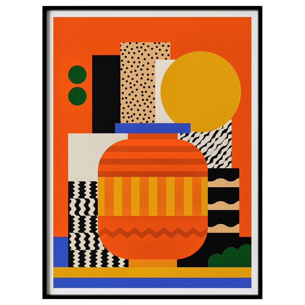 HOMLUX 24" x 18" Geometric Canvas Art in Multicolor, , large