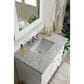 James Martin Vanities Palisades 36" Single Bathroom Vanity in Bright White with 3 cm Carrara White Marble Top and Rectangular Sink, , large