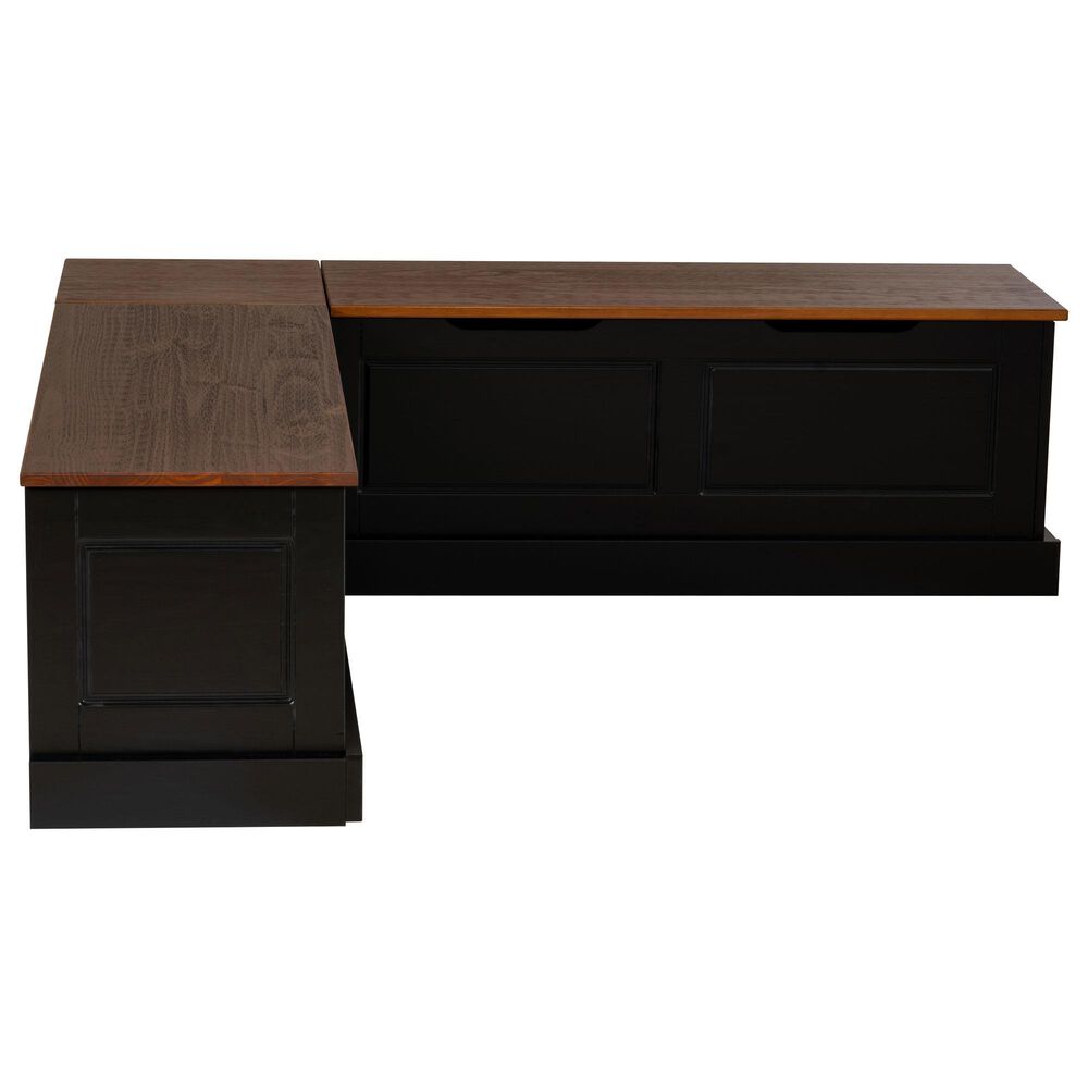 Linon Home Decor Tobin Backless Nook in Black, , large