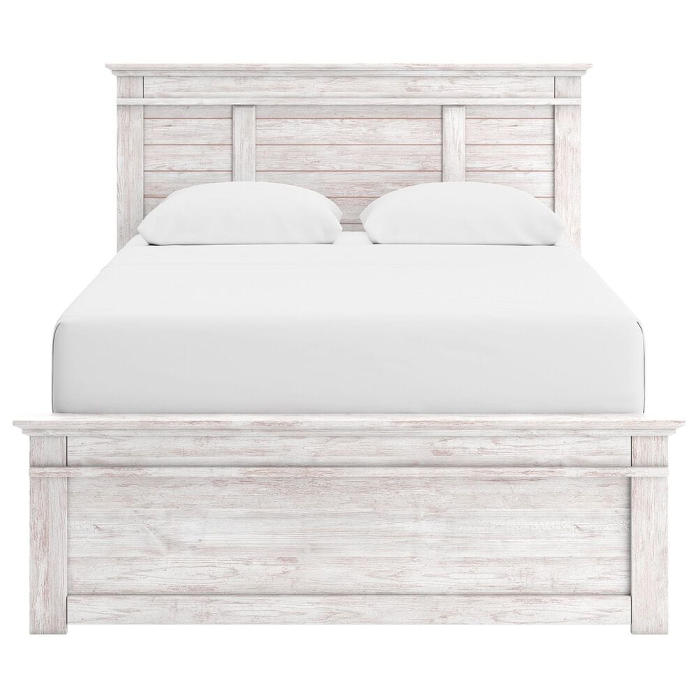 Ashley Makidern Queen Panel Bed in Whitewash, , large