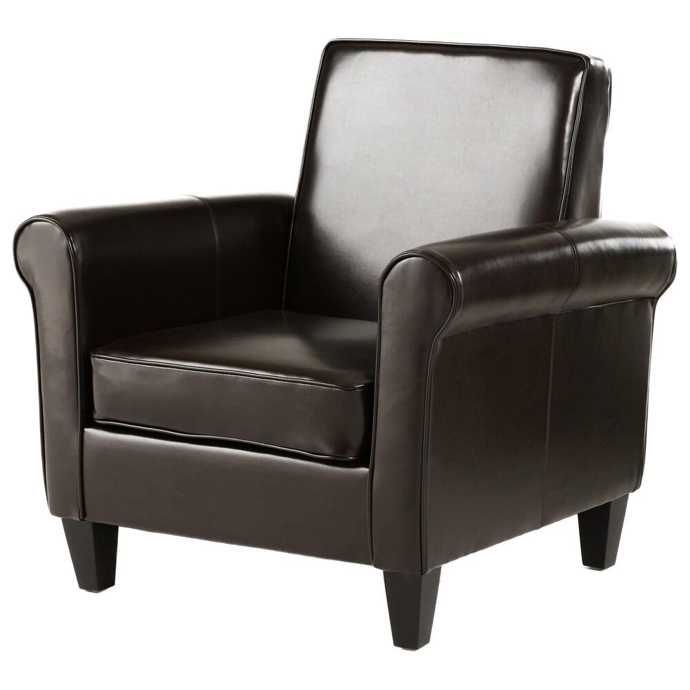 Noble House Freemont Club Chair in Chocolate Brown, , large