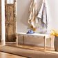 Safavieh Bandelier Bench with Off White Leather in Natural, , large