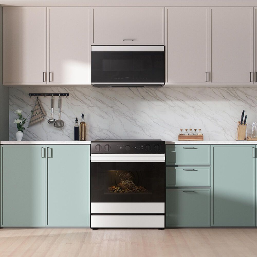 Samsung Bespoke Bespoke 6.3 Cu. Ft. Smart Slide-In Electric Smart Range with Convection in White Glass, , large