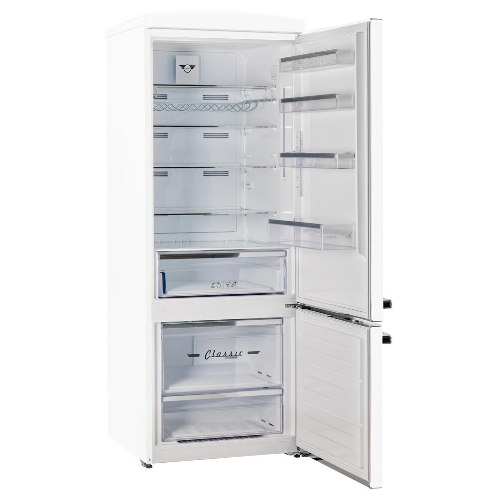Unique Appliances Classic Retro 17 Cu. Ft Bottom Mount Refrigerator in Marshmallow White, , large
