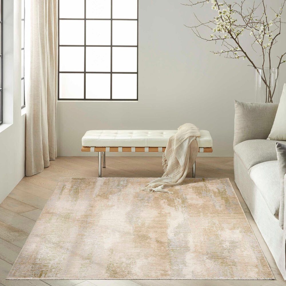 Nourison Drift Beige and Sage 7'10" x 10'2" Area Rug, , large