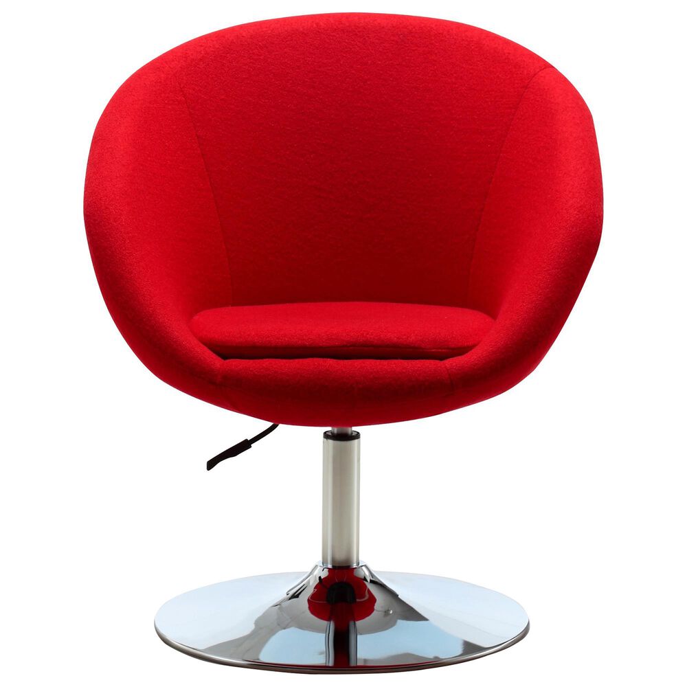 Dayton Hopper Adjustable Swivel Chair in Red, , large