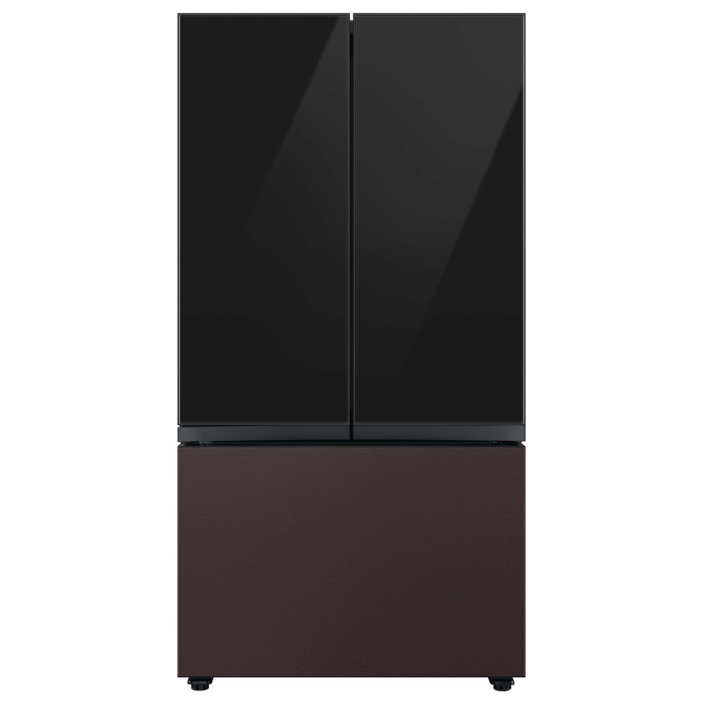 Samsung Bespoke Bespoke 3-Door French Door Refrigerator Top Panel in Charcoal Glass, , large