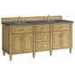 James Martin Vanities Lorelai 72" Double Vanity in Light Natural Oak with 3 cm Parisien Bleu Quartz Top, , large
