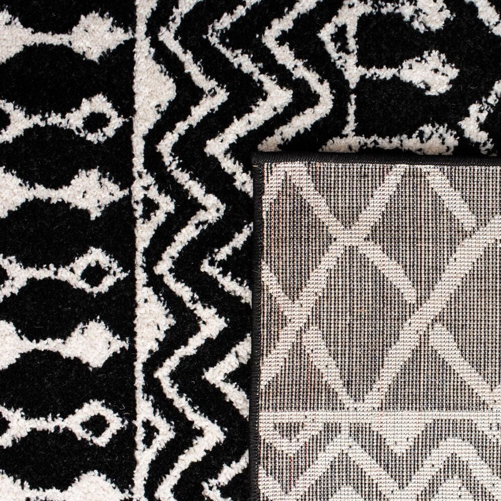 Safavieh Tulum TUL270 5&#39; Square Black and Ivory Area Rug, , large