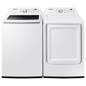 Samsung 4.4 Cu. Ft. Top Load Washer and 7.2 Cu. Ft. Electric Dryer Laundry Pair in White, , large