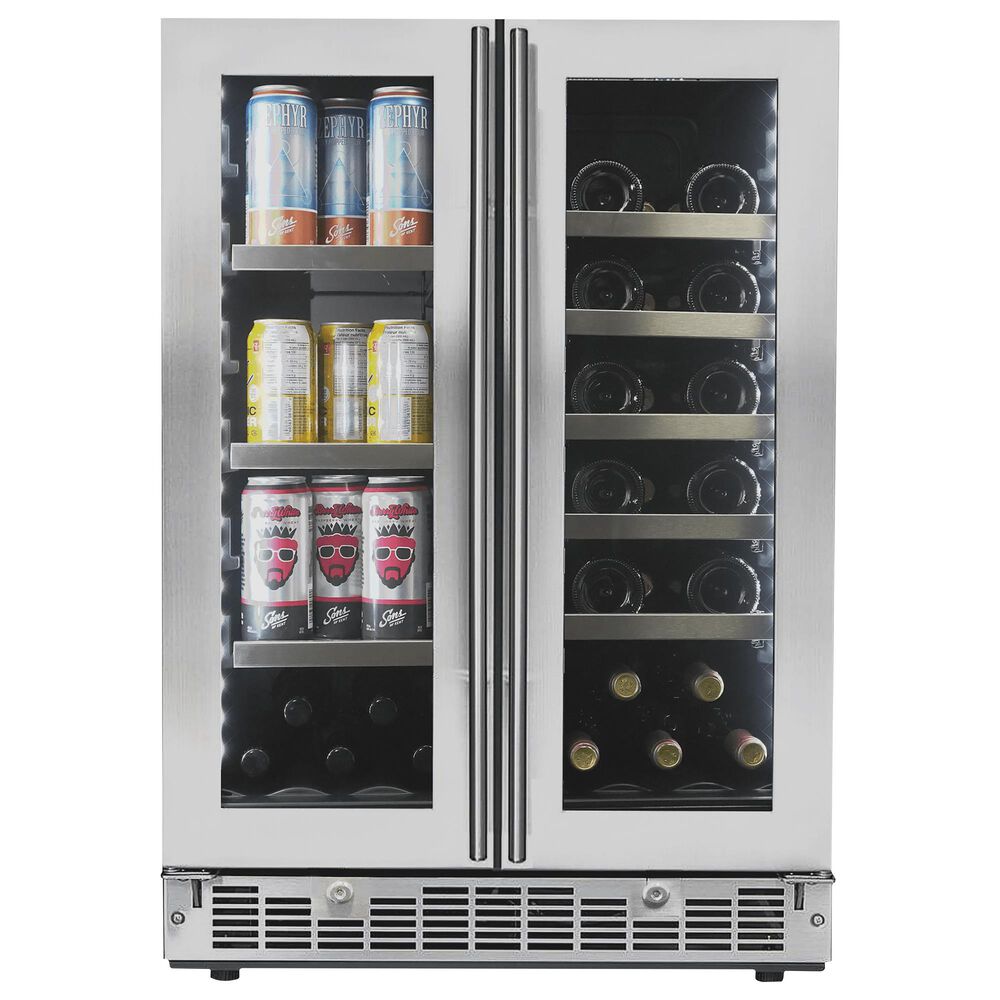 Silhouette Bar & Shield Stainless Can Cooler