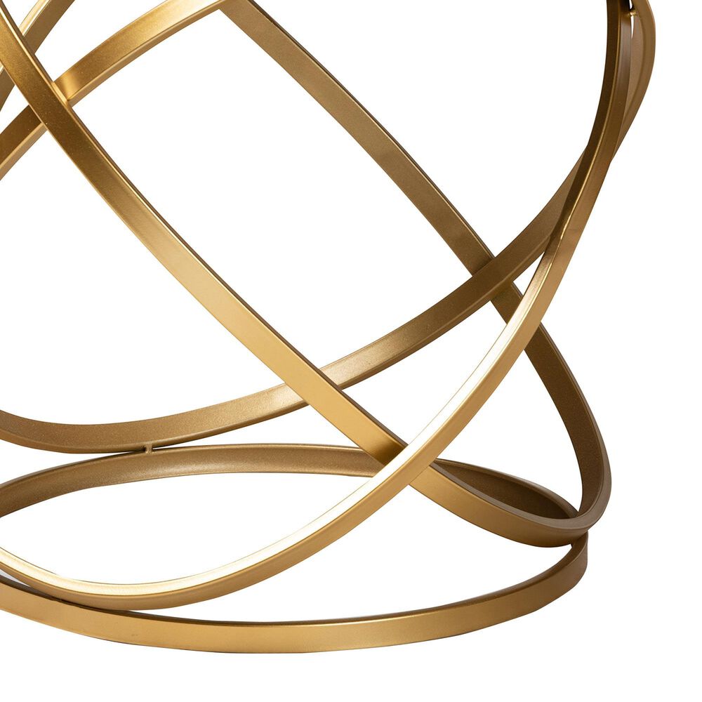 Baxton Studio Desma End Table in Brushed Gold, , large