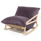 Jaxx Saxx Lush Velvet Bean Bag Rocking Chair in Purple, , large