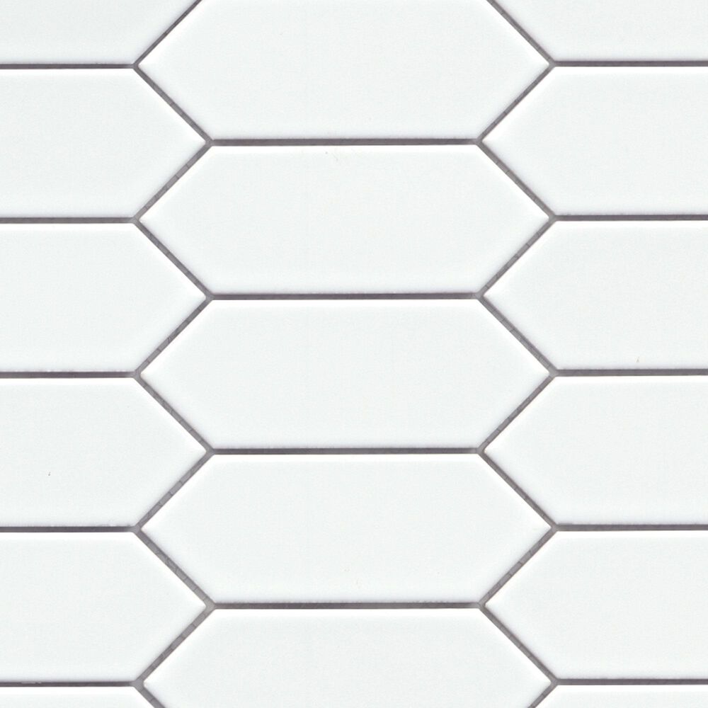Emser Catch Ice 2" x 5" Picket on 11" x 13" Ceramic Mosaic Sheet, , large