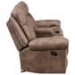 Steve Silver Nashville Manual Glider Recliner Console Loveseat in Cocoa, , large