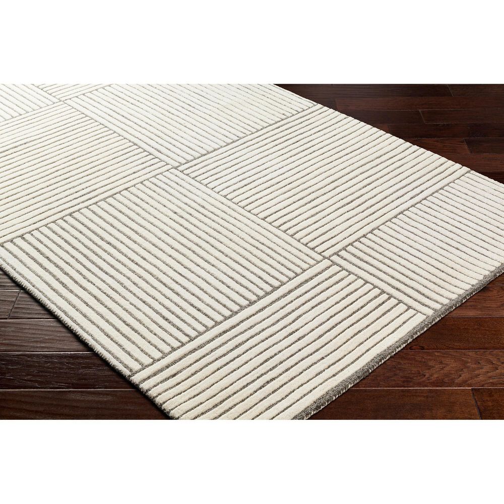 Surya Brook BKO2312 8&#39; x 10&#39; Charcoal and Beige Area Rug, , large