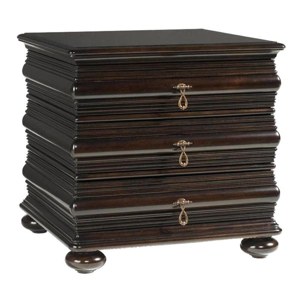 Tommy Bahama Home Royal Kahala Black Sands Lamp Table, , large
