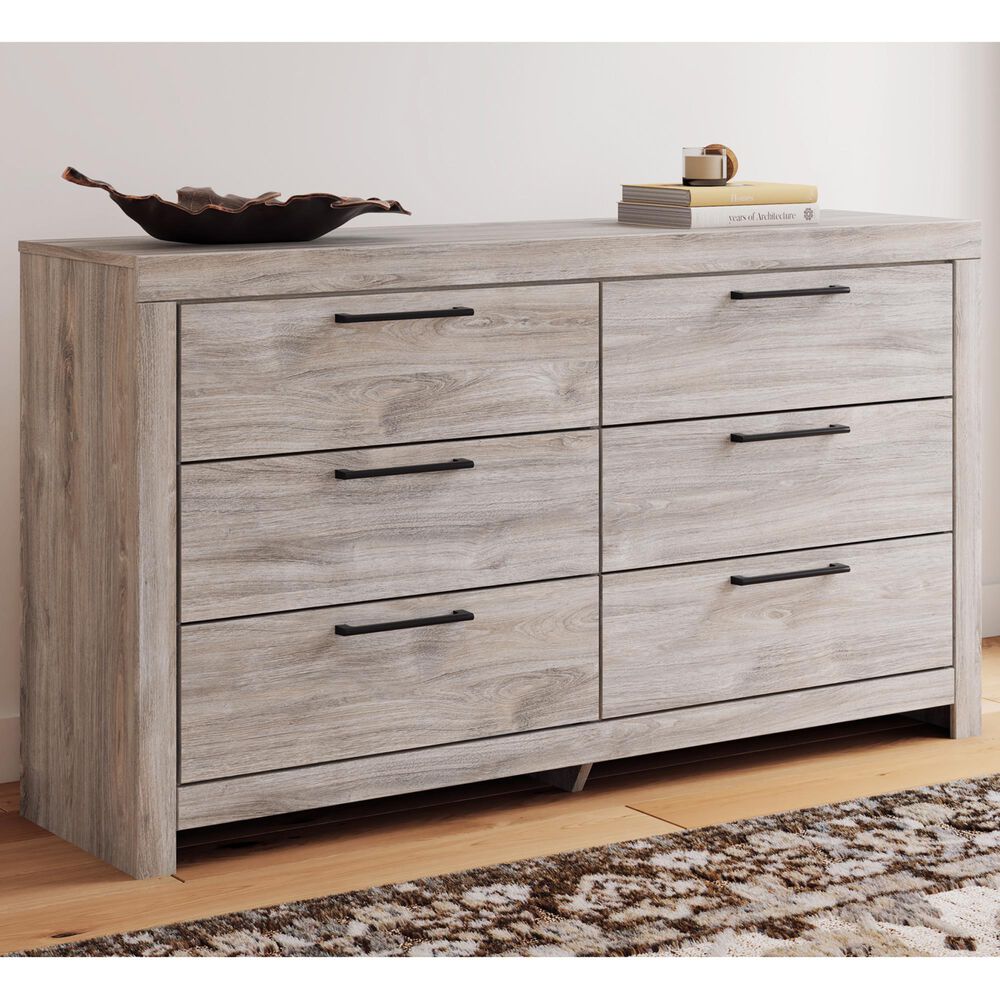 Ashley Broachmyn 6-Drawer Dresser Only in Light Gray, , large