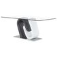 Global Furniture USA Dining Table in Clear, Grey, White and Polished Chrome - Table Only, , large