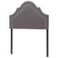 Baxton Studio Rita Twin Upholstered Panel Headboard in Dark Grey, , large