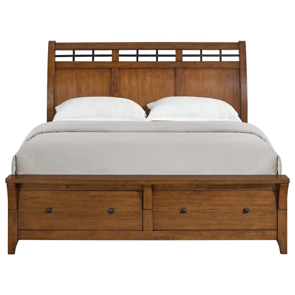 Mayberry Hill Gage King Storage Bed in Chestnut, , large