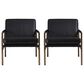Ashley Puckman Accent Chair in Black (Set of 2), , large