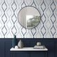 NextWall Ogee Ribbon 216" x 20.5" Peel and Stick Wallpaper in Celtic Blue and Dewdrop, , large